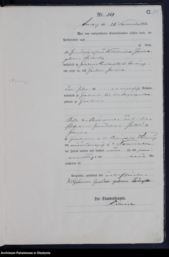 image.from.unit.number "Sterbe-Haupt-Register,Tom II,Nr 257 - 297"