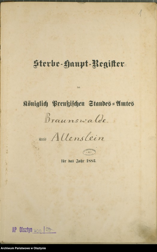 image.from.unit.number "Sterbe-Haupt-Register Nr 1 - 66"