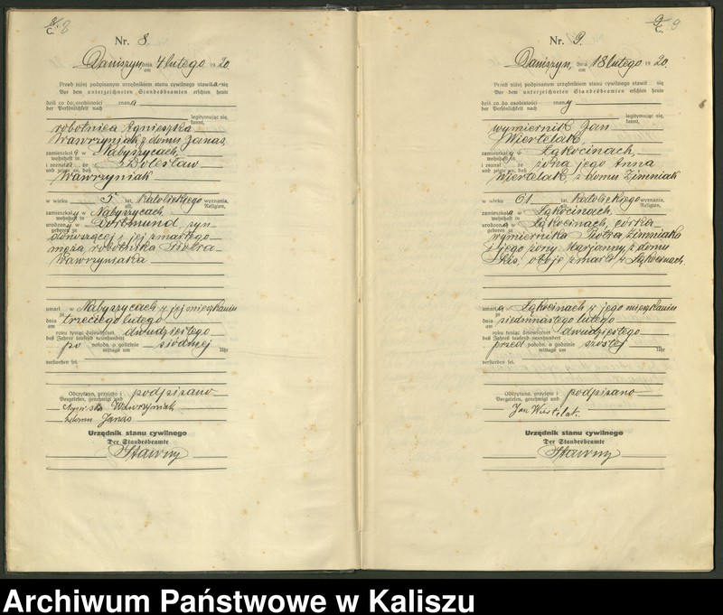 Obraz 8 z jednostki "[Księga zgonów]"
