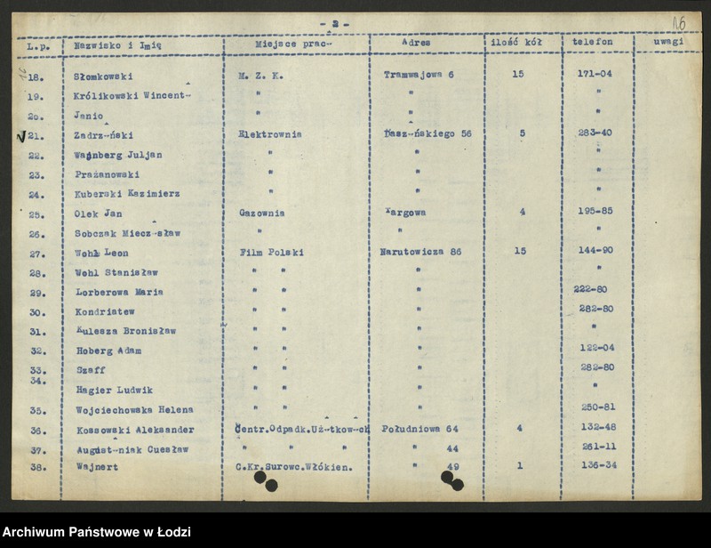 Obraz 19 z jednostki "Koło prelegentów i lektorów przy KŁ; [sprawozdania z działalności, wykazy]"