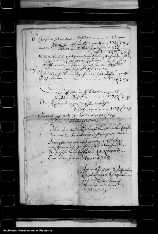 image.from.unit.number "Erbteilung unter die Erben des seeligen Schintzenbäumers, Pfarrers in Deutsch Eylau"