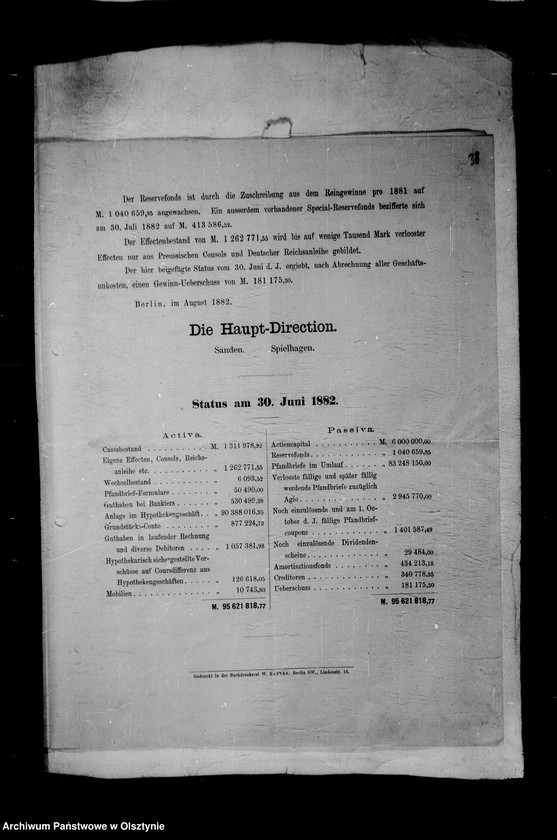 image.from.unit.number "/Akten betr. Geldgeschäfte der Lehndorff mit der Preuss. Hypotheken- Aktien- Bank, Berlin/"