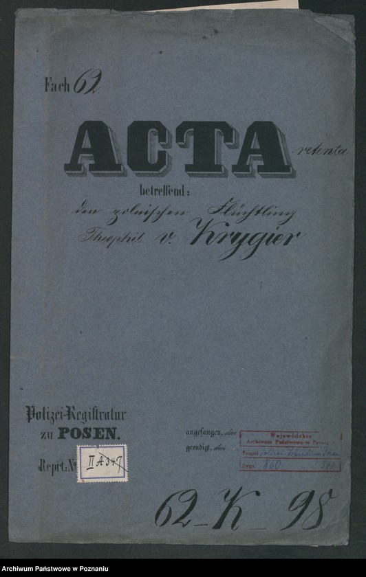 Obraz 2 z jednostki "A. betr. Theophil von Krygier"