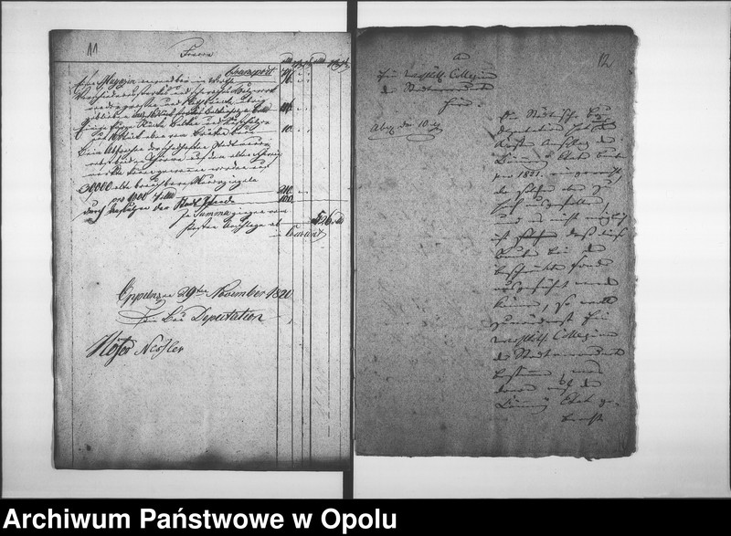 Obraz 11 z jednostki "Acta von Regulirung der jährlichen Cämmerey-Etats, und der aufzubringenden Zuschüsse von der Commune Magistrat zu Oppeln de anno 1821"