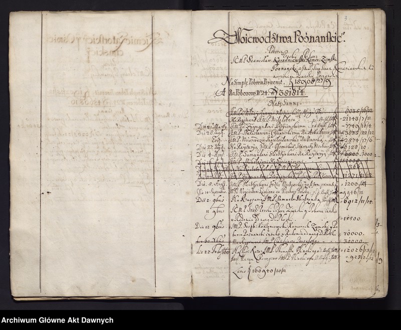 image.from.unit.number "Rejestr różnych dochodów Rzeczypospolitej uchwalonych na sejmie 1654 r."