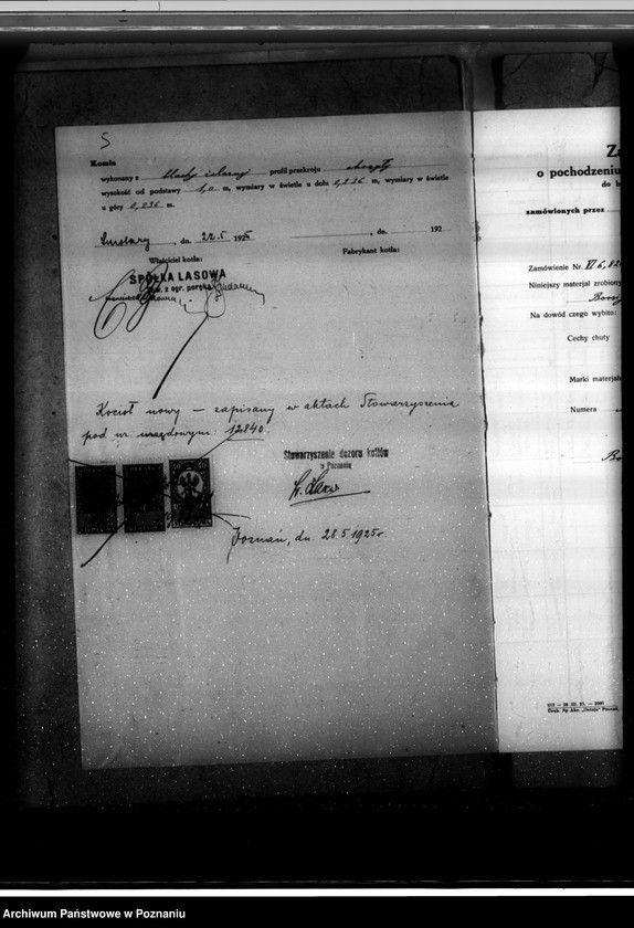 Obraz 10 z jednostki "Tartaki Spółki Lasowej w Smolarach pow. czarnkowski kocioł parowy nr woj. 2640"