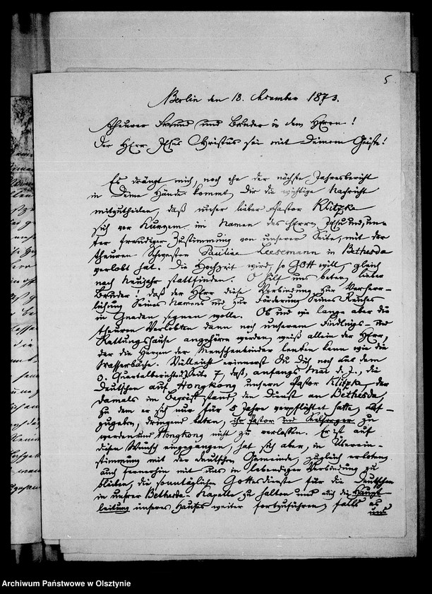 image.from.unit.number "/Briefe an Gfin Anna Lehndorff betr. eine Sendung aus Palestina, Walfahrten Armer nach Steinort zur allgemeinen Weihnachtsbescherung, die Mission in China/"