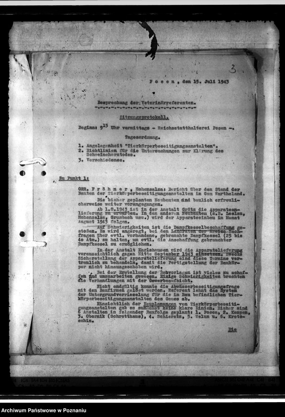 Obraz 7 z jednostki "Errichtung von Tierkörperbeseitigungsanstalten, hier: Posen"