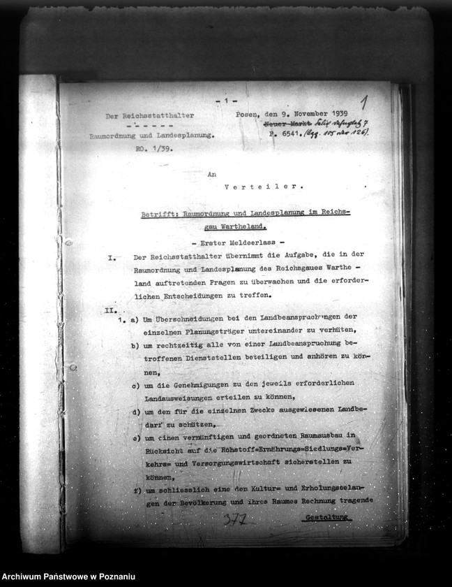 Obraz 5 z jednostki "Plany, korespondencja i statystyka w zakresie planowania przestrzennego w Kraju Warty"