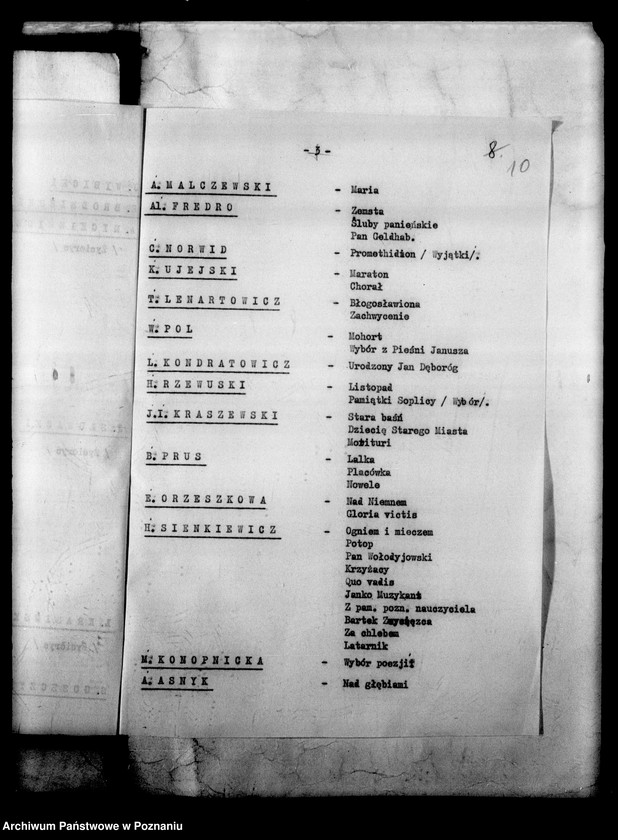 Obraz 13 z jednostki "Prywatne Gimnazjum Czajkowskiego- Poznań [wykaz uczniów klasy VIII- ej]"