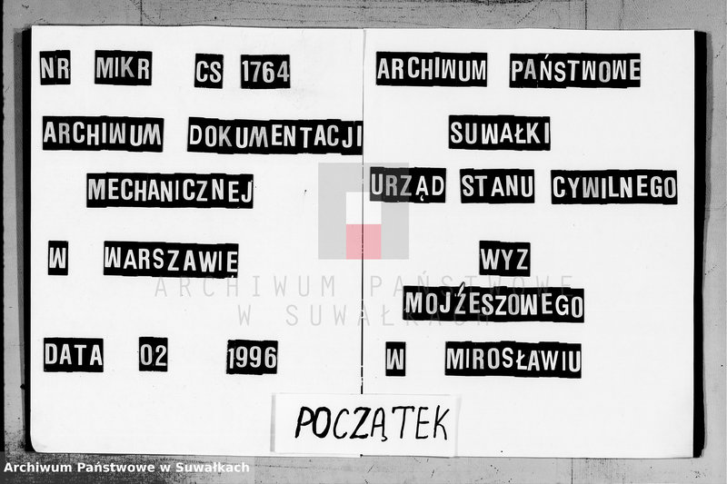 image.from.team "Akta stanu cywilnego okręgu bożniczego w Mirosławiu"