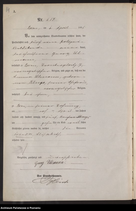 Obraz 17 z jednostki "Księga urodzeń t. II"