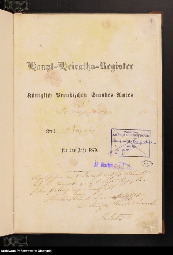 image.from.unit.number "Haupt-Heiraths-Register Nr 1 - 7"