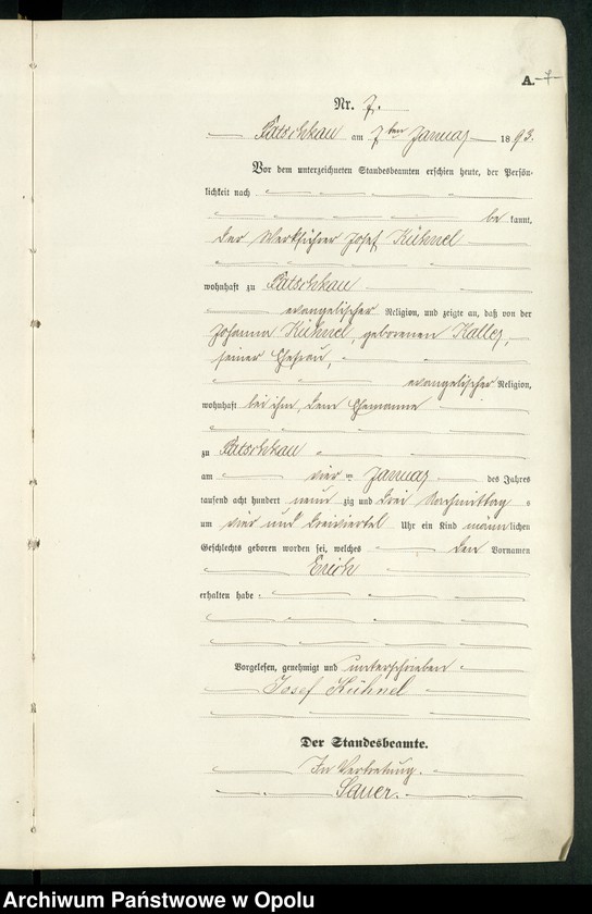 image.from.unit.number "Geburts-Haupt-Register des Standesamts Patschkau Stadt und Land pro 1893"