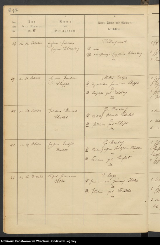 image.from.unit.number "Tauf-Register der evangelischen Kirche zu Leipe"