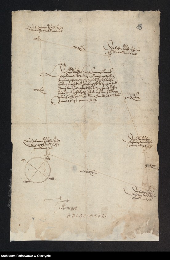 image.from.unit.number "[Protokół obmiaru i określenia granic majątków w starostwie Ragneta oraz wyrysy granic wsi]"