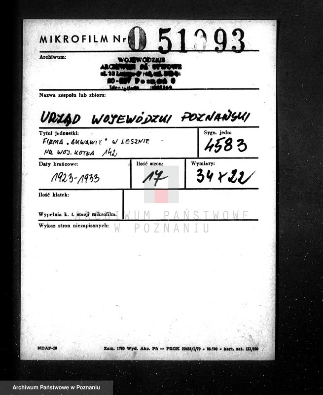 Obraz 2 z jednostki "Firma "Akwawit" w Lesznie nr woj. kotła 142"