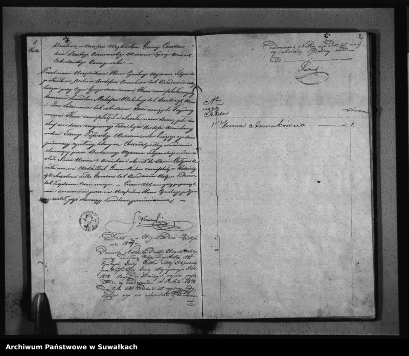 Obraz z jednostki "Księga Akt Urodzonych, Zaślubionych i Umarłych Filiponów Urzędnika Stanu Cywilnego Gminy Czostkow z roku 1848"