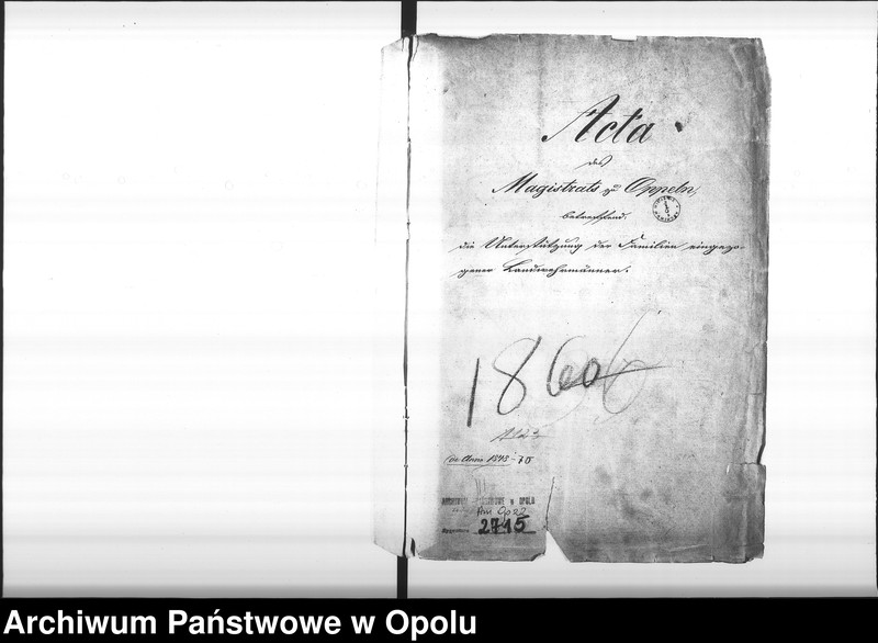 Obraz 4 z jednostki "Acta des Magistrats zu Oppeln betreffend: die Unterstützung der Familien eingezogener Landwehrmänner. de Anno 1848"