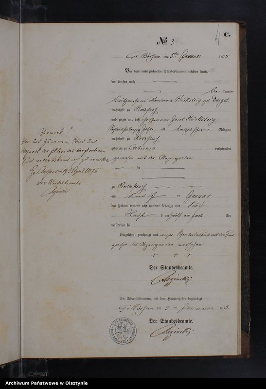image.from.unit.number "Sterbe-Neben-Register Nr 1 - 71"