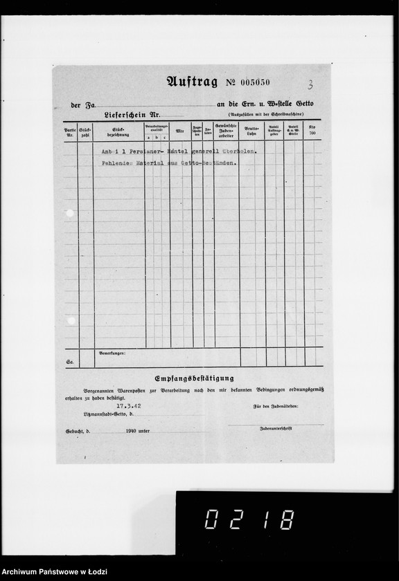 Obraz 8 z jednostki "Kürschnerei. [Zamówienia, rachunki i świadectwa dostaw]"