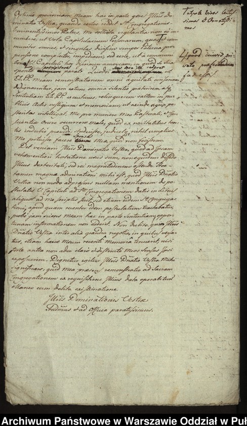 image.from.unit.number "Koncepty i minuty pism biskupa płockiego Krzysztofa Hilarego Szembeka w sprawie konfliktu z kapitułą katedralną o zniesienie dziewięciu kanonii i przyłączenie niektórych prebend do dóbr kapituły"