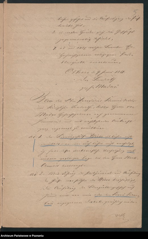 Obraz 8 z jednostki "Acta betreffend den in Orzeszkowo Kreis Schroda /Środa/ am 23.April 1864 verhafteten, angeblichen Holzkaufmann Josef Redlich aus Raszkowo, Kreis Adelnau /Odolanów/."