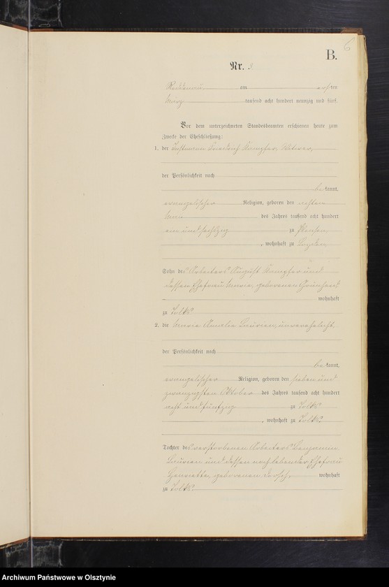 Obraz 8 z jednostki "Heiraths-Neben-Register Nr 1 - 17"