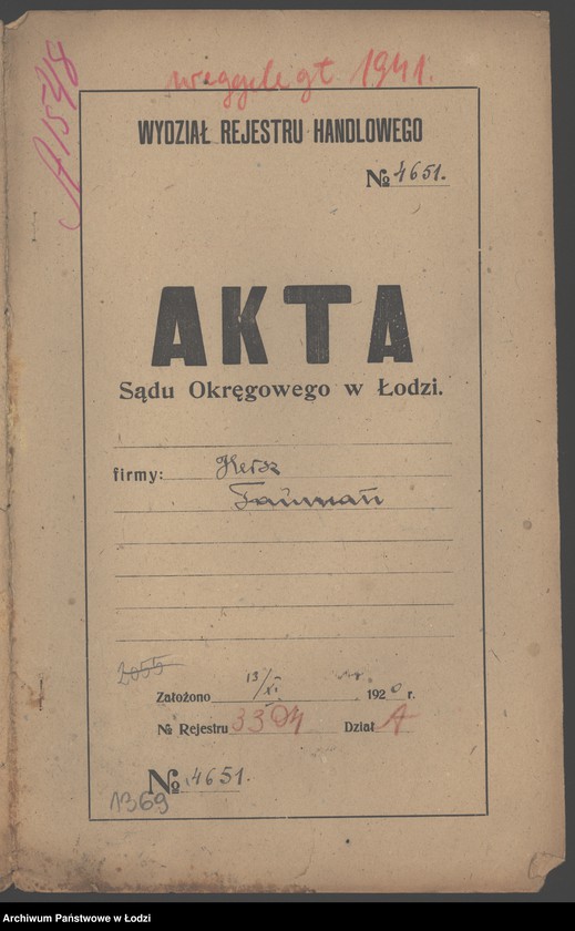 Obraz 2 z jednostki "Hersz Tauman- prowadzenie domu ekspedycyjnego"