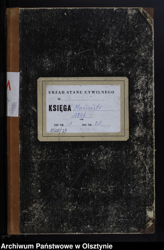 image.from.unit.number "Heiraths-Haupt-Register Nr 1 - 20"