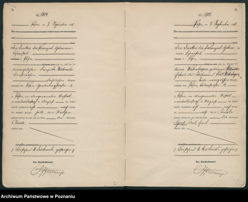 Obraz 9 z jednostki "Księga miejscowa urodzeń tom IV-V [Rejestr główny urodzeń]"