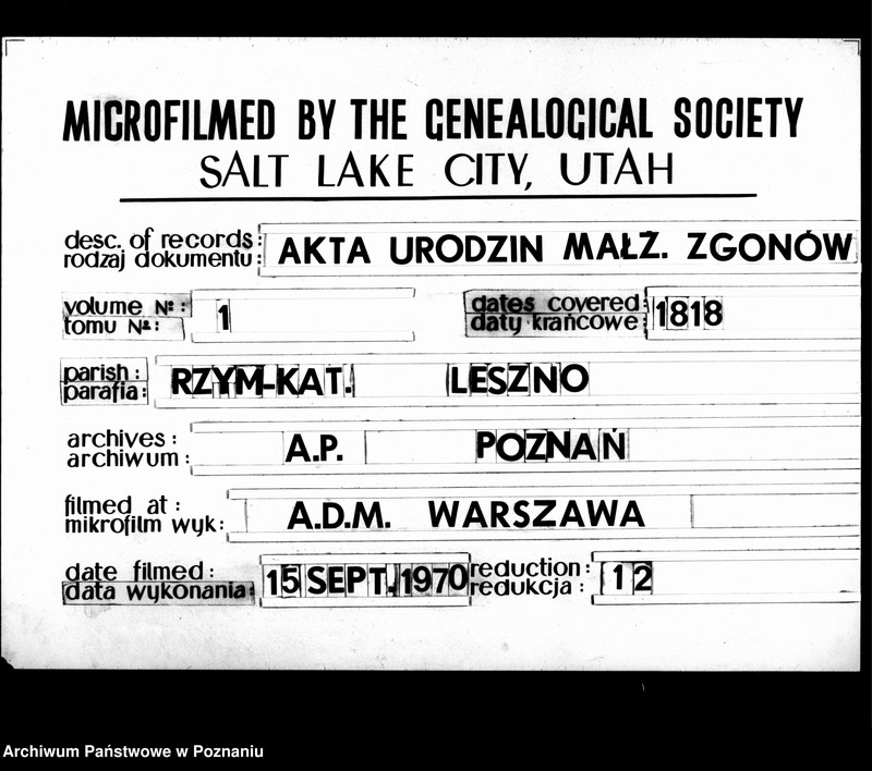 image.from.team "Akta stanu cywilnego Parafii Rzymskokatolickiej Leszno"