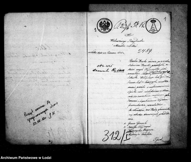 Obraz 5 z jednostki "Akta tyczące się ustanowienia opieki nad nieletnimi Wilhelmem i Emilianem rodzeństwem Wencke po zmarłym Antonim Wencke"