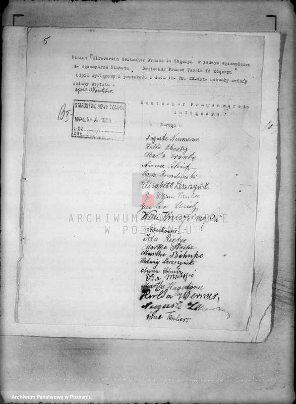 Obraz 9 z jednostki "/Stowarzyszenie Niemieckich Kobiet w Zbąszyniu/"