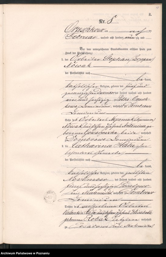 Obraz 19 z jednostki "Księga małżeństw"