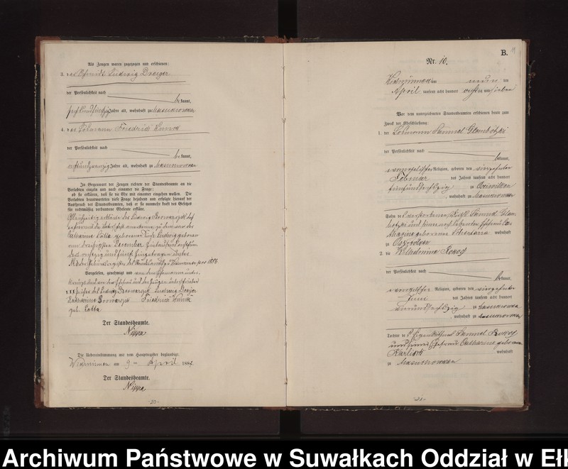 image.from.unit.number "Heiraths-Neben-Register des Preussischen Standes-Amtes Widminnen Kreis Loetzen"