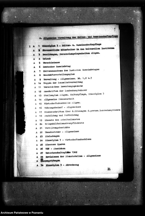 Obraz 5 z jednostki "Aktenverzeichnis - Abteilung IV, Kultur."