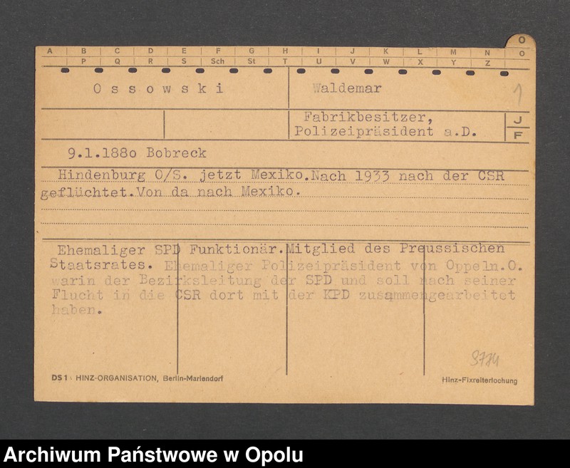 Obraz 3 z jednostki "[Ossowski Waldemar, ur. 9.1.1880 Bobreck]"