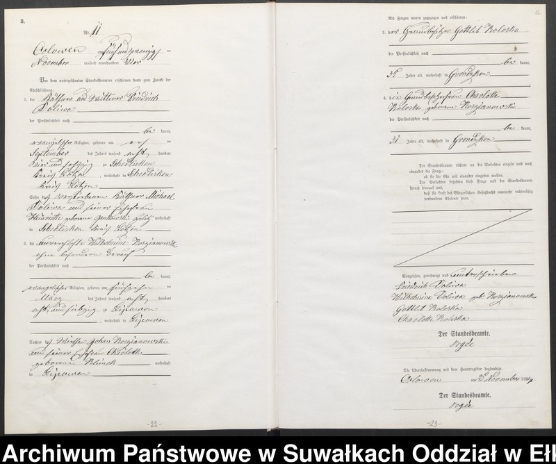 image.from.unit.number "Heirats-Neben-Register des Preussischen Standes-Amtes Orlowen Kreis Lötzen"