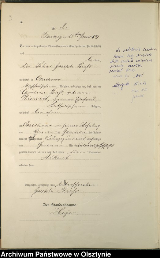 image.from.unit.number "Geburts-Haupt-Register Nr 1 - 46"