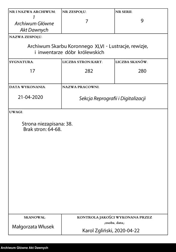 image.from.unit.number ""Lustratia Bonorum RP i Palatinatu Wołhynie (...) 1663 (...) expedita""