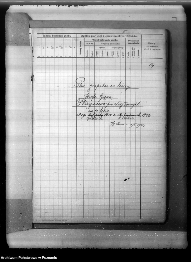 Obraz 19 z jednostki "Program gospodarczy lasu Strzyżewo w powiecie nowotomyskim 1934-1944"