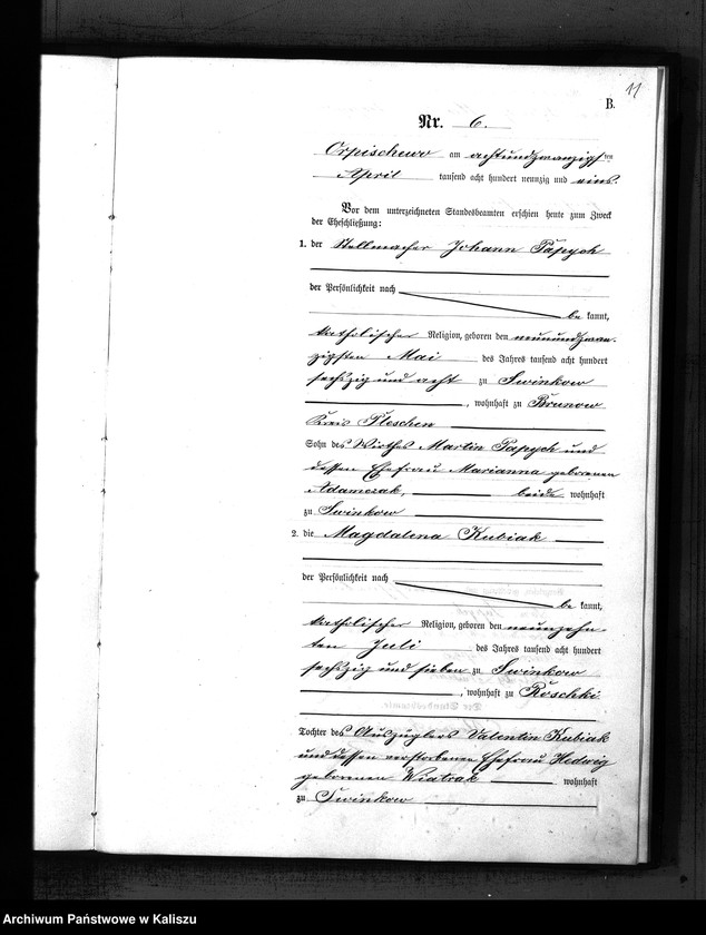 Obraz 14 z jednostki "[Księga małżeństw]"