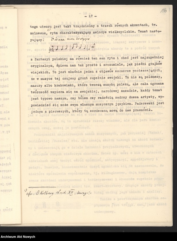 image.from.unit.number "Stosunek Dzieł Paderewskiego do muzyki ludowej. Studyum analityczne (Napisała Helena Windakiewiczowa, "Echo muzyczne", Warszawa)"