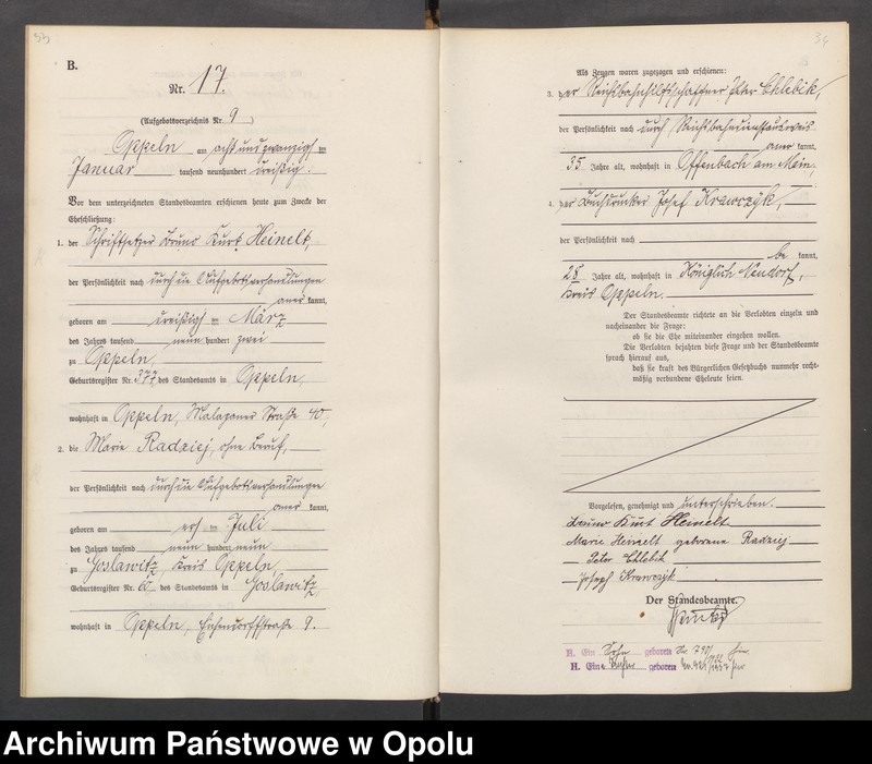 Obraz 20 z jednostki "[Rejestr Małżeństw] 1930 tom I Nr 1-194"