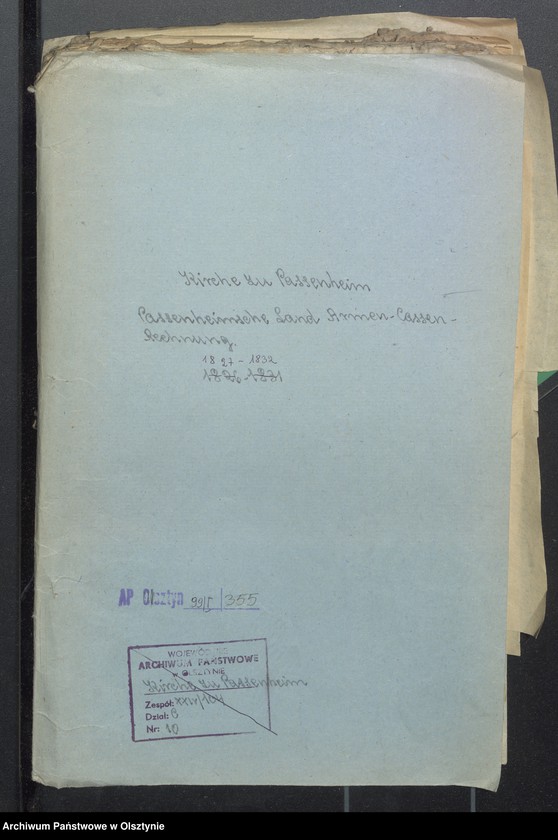 image.from.unit.number "Passenheimsche Land Armen-Cassen-Rechnung"