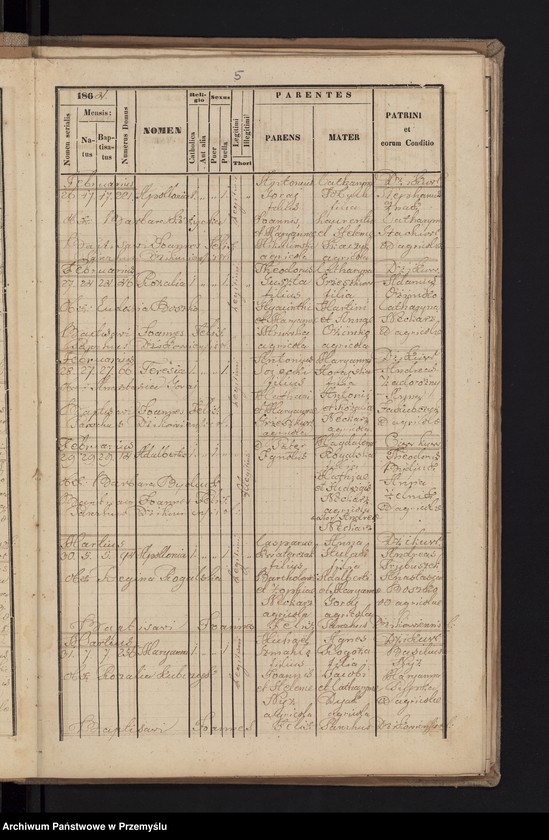 image.from.unit.number "[Kopie urodzeń, zgonów małżeństw parafii w Dzikowie za lata 1864-1865]"