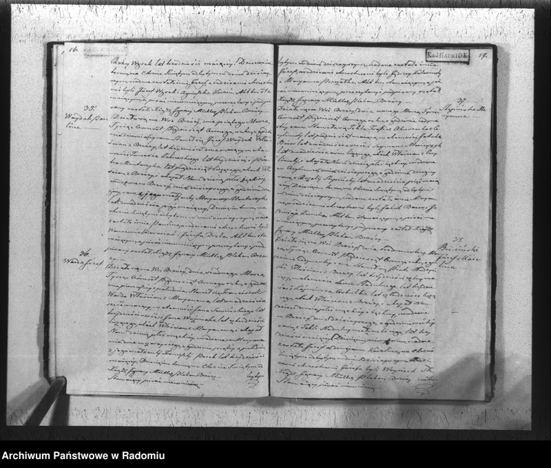 Obraz 11 z jednostki "Duplikat akt religijno cywilnych urodzonych, zaślubionych i zeyścia parafii Brzóza na rok 1858"