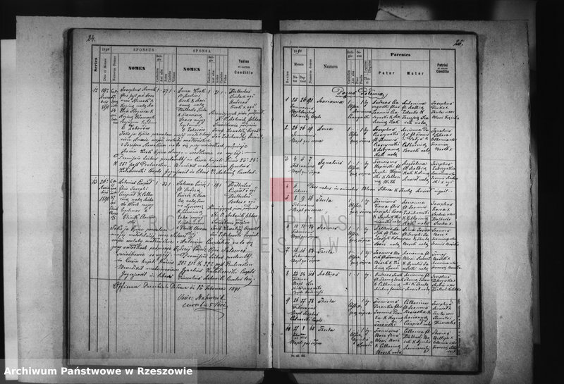 image.from.unit.number "Księga zapowiedzi , małżeństw , urodzeń i zgonów - Połomia, Baryczka, Glinik Charzewski, Glinik Zaborowski, Piekarówka i Wyżne za 1890 rok"