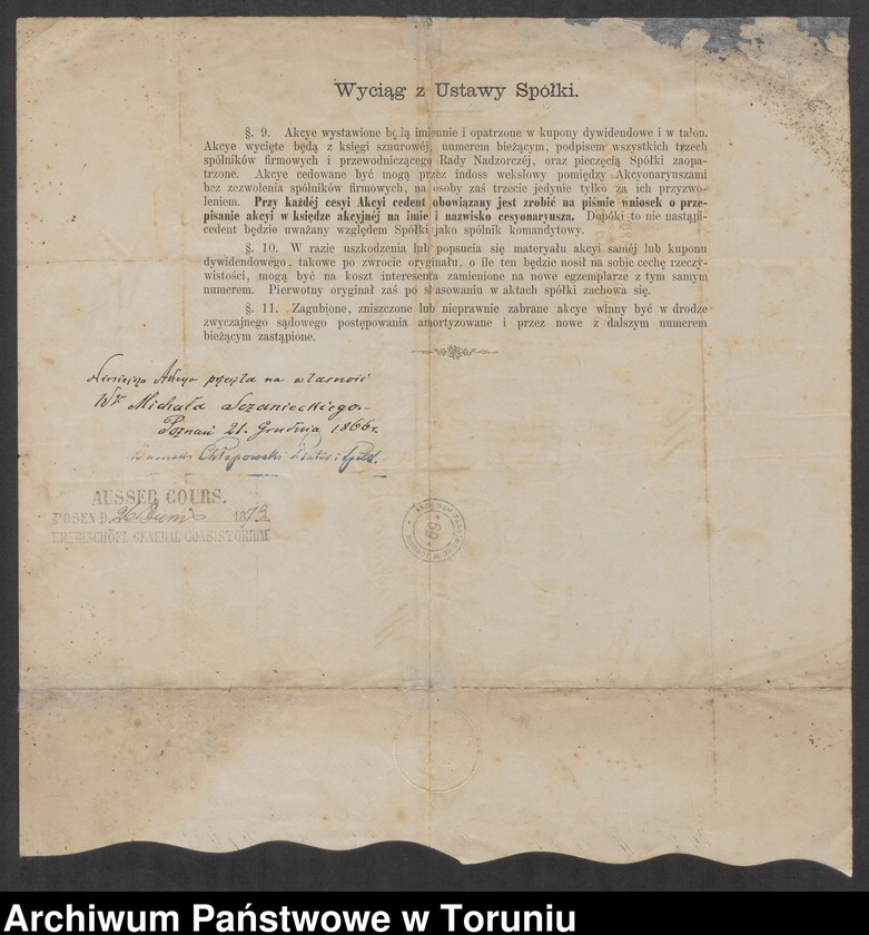 image.from.unit.number "[Michał Leon Sczaniecki i Bogusława z Kruszyńskich. Akcje, rachunki, wyliczenia finansowe, autografy (m. in. Szymona Askenazego), "bilet na bal u sułtana", itp.]"